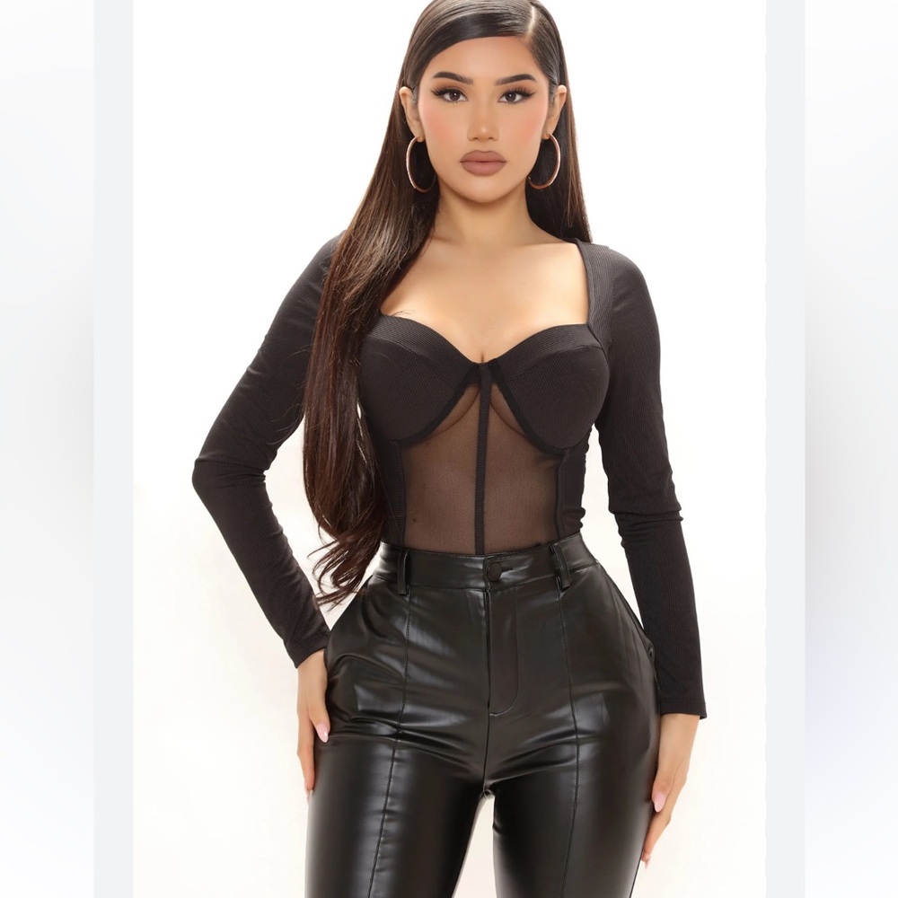 Mesh black bodysuit